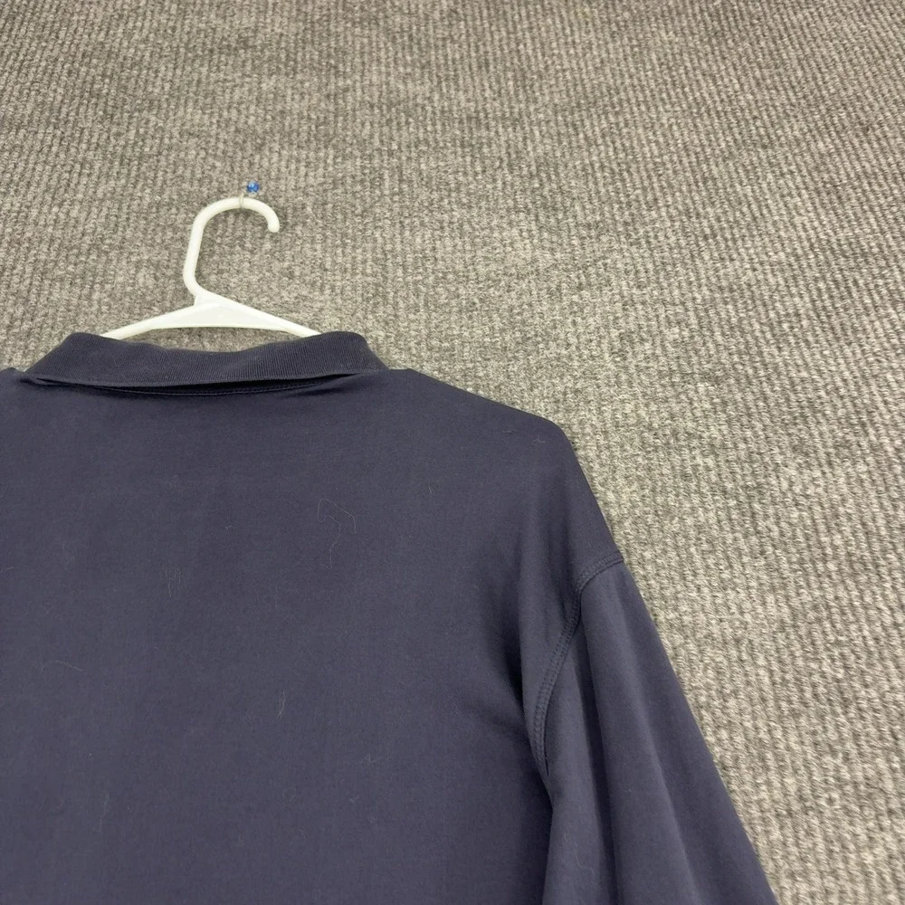 Banana Republic Polo Shirt Mens L Blue Cotton Luxe Touch Long Sleeve Classic